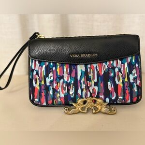 Vera Bradley Watercolor Brushstrokes Envelope Wristlet Clutch - Excellent Cond.